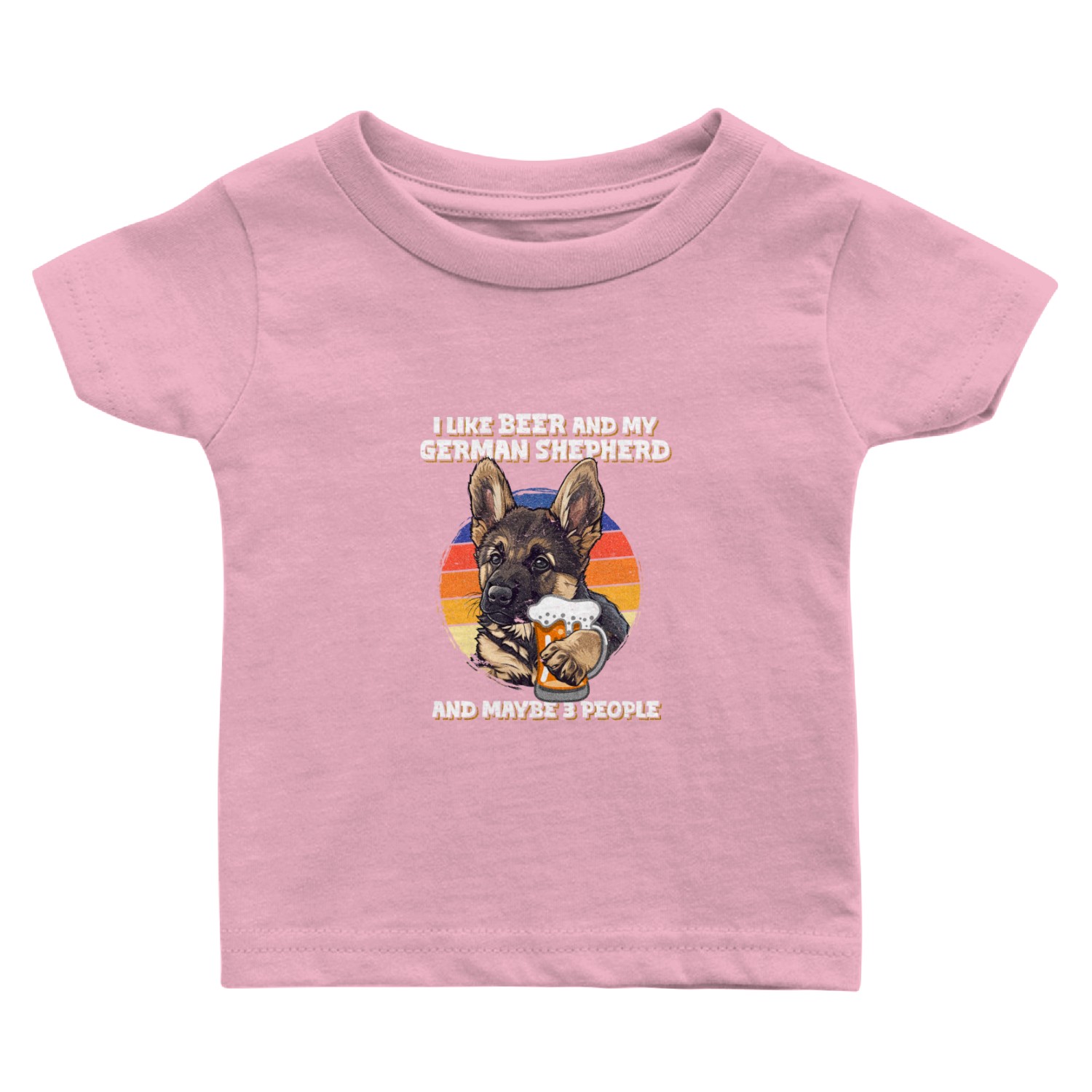 Shepherd Dog LIKE BEER AND GERMAN SHEPHERD Baby T Shirts
