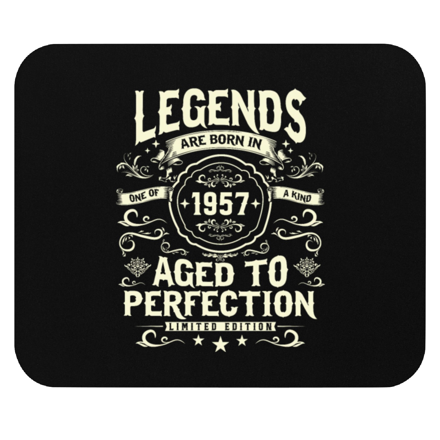 1957 Vintage Birthday Legend Mouse Pads