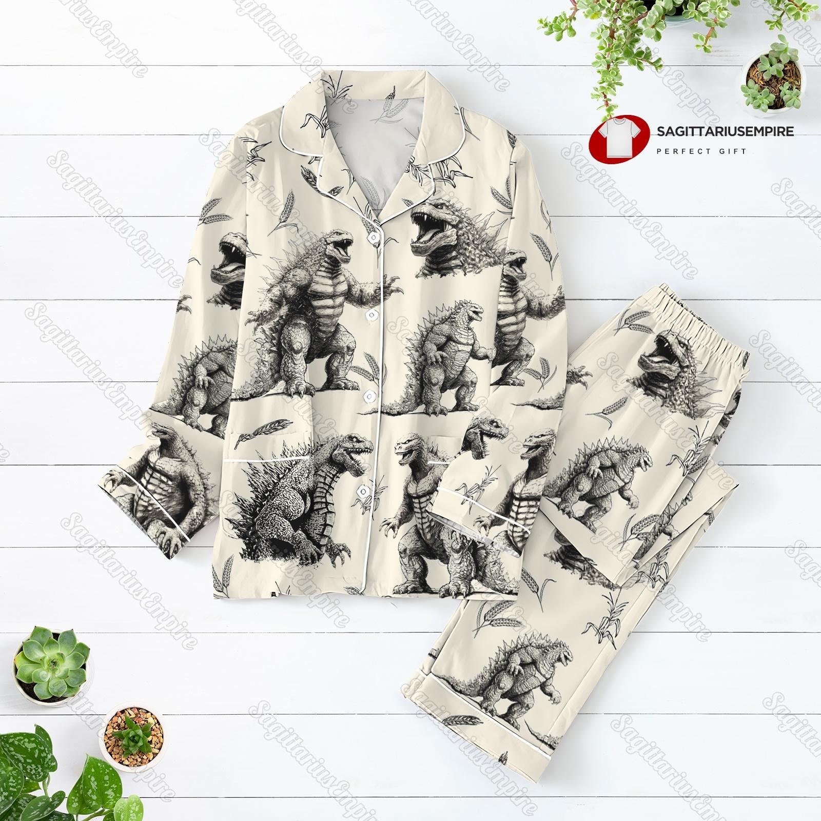 god zilla Pajamas Set, god zilla Pajamas For Party, Pajamas Family, Midnight Shirt