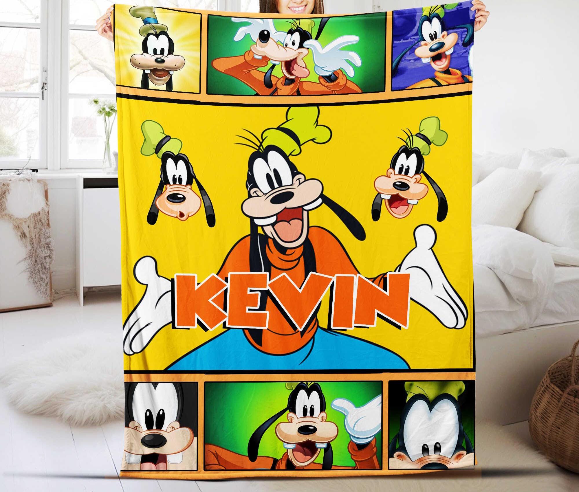 Personalized Goofy Quilt Blanket, Goofy Bedding Set| Goofy Themed Quilt Birthday Gifts | Goofy Christmas Gift For Kids