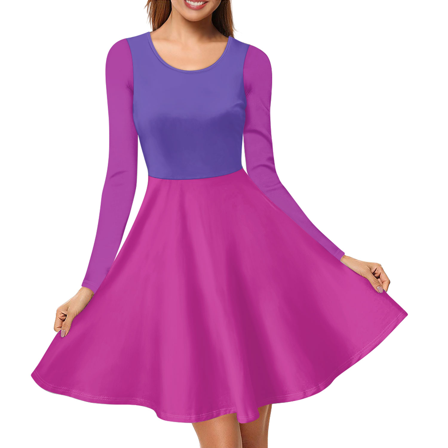 Madam Mim Inspired All-over print long sleeve midi dress | Halloween | Cosplay | Women's Clothing