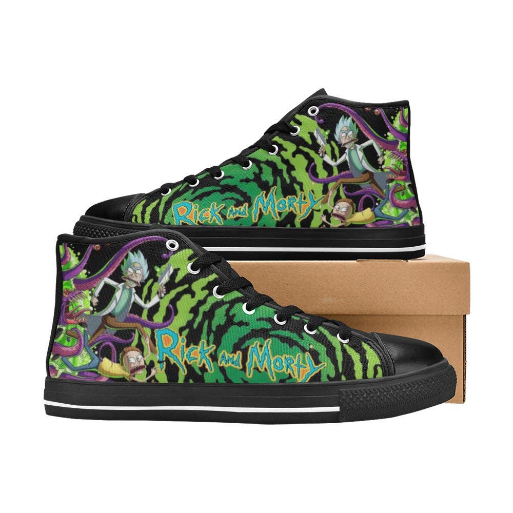 Rick and Rickandmorty High Top Shoes Sneakers, Birthday Gift for Him Her