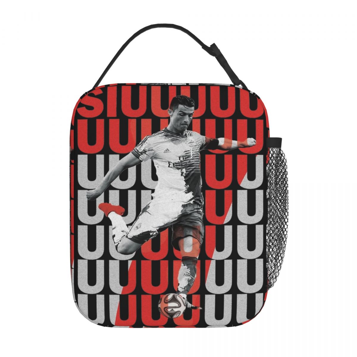 CR7 Ronaldos Football Soccer Lunch Bag, Portable Food Container Bags, Cooler Thermal Food Box, Back To School Gift