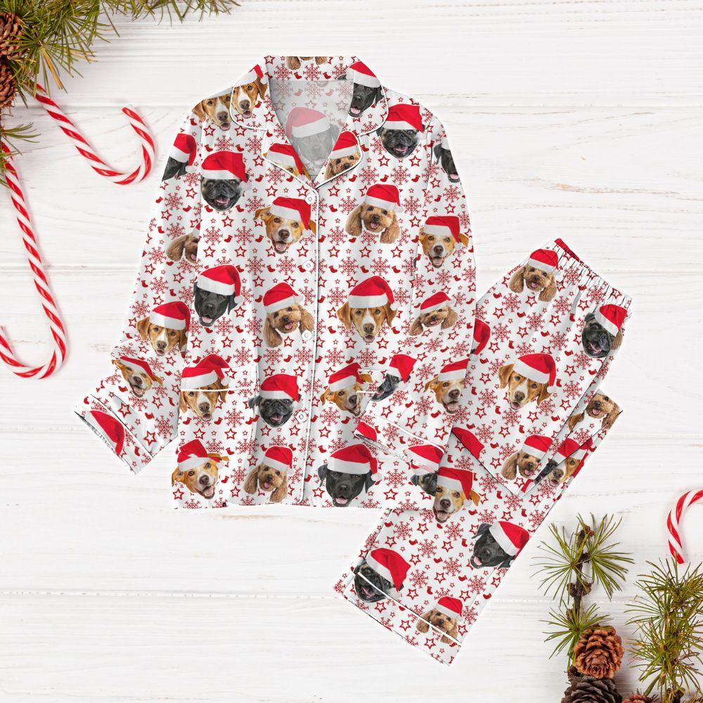 Custom Pet Face Pajamas Christmas, Custom Photo Pajamas, Pet Holiday Pajamas, Personalized Dog Pajamas, Pajamas for Pet Lover