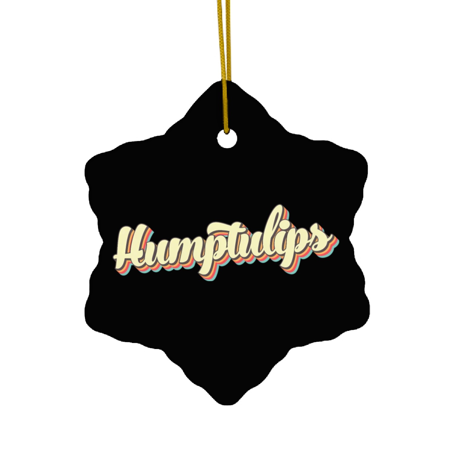 Humptulips Baseball Font Ceramic Ornaments