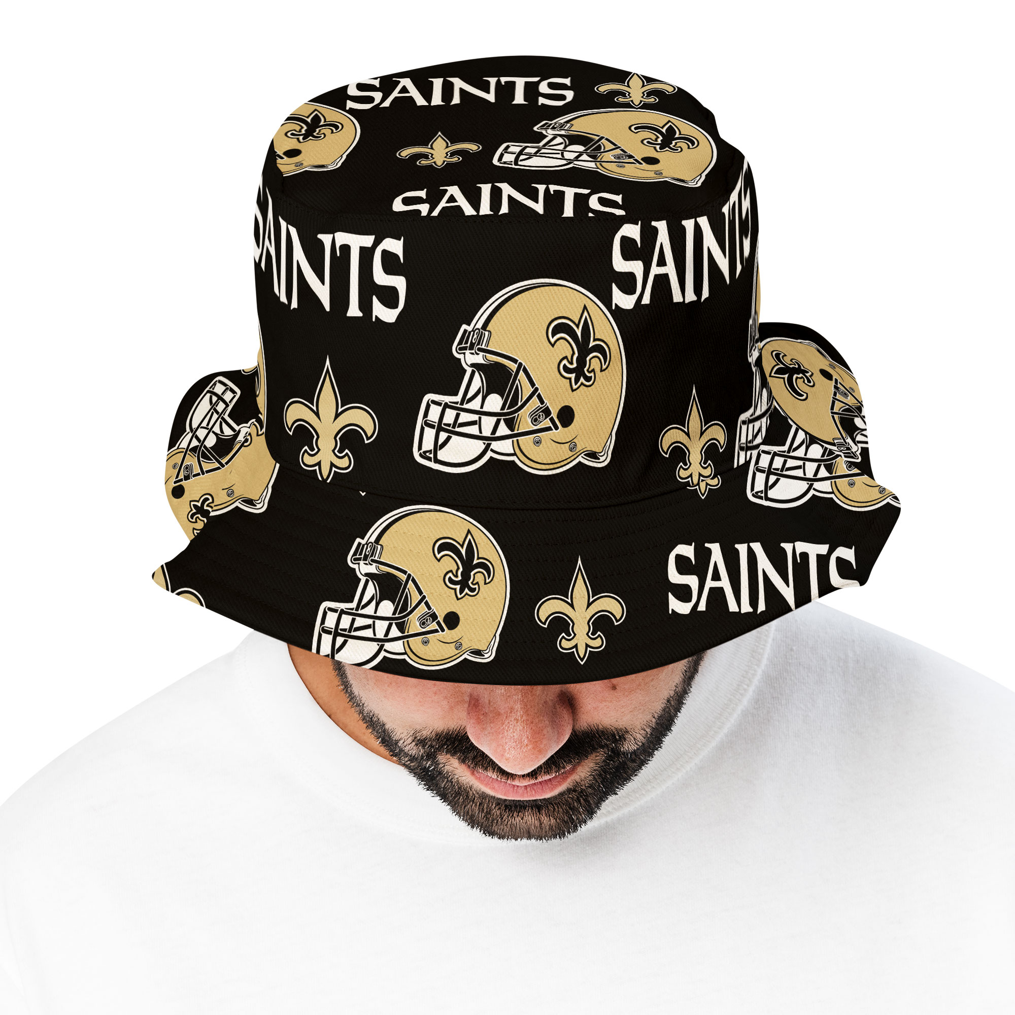 New Orleans Bucket Hat, Saints Sports Gifts, Saints Team Football Hat, Saints Game Day Football Hat