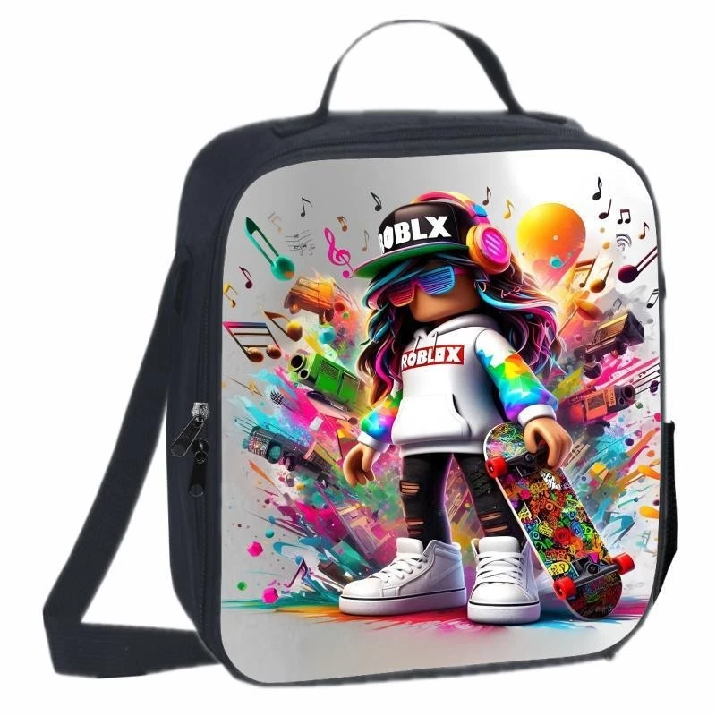 Roblox Kids Lunch Bag, School Picnic Bag