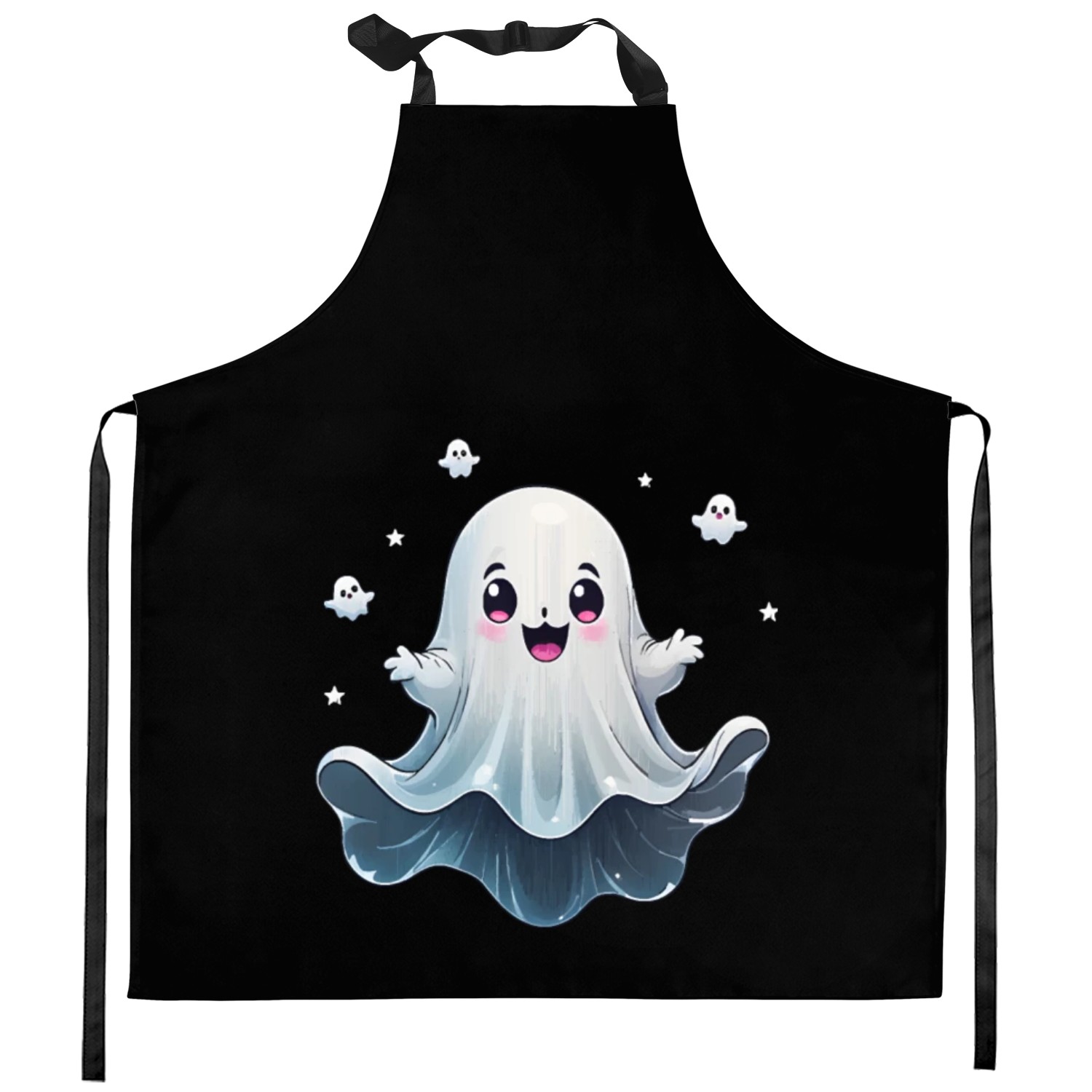 Cute ghost floating Halloween ghost cartoon Kitchen Aprons