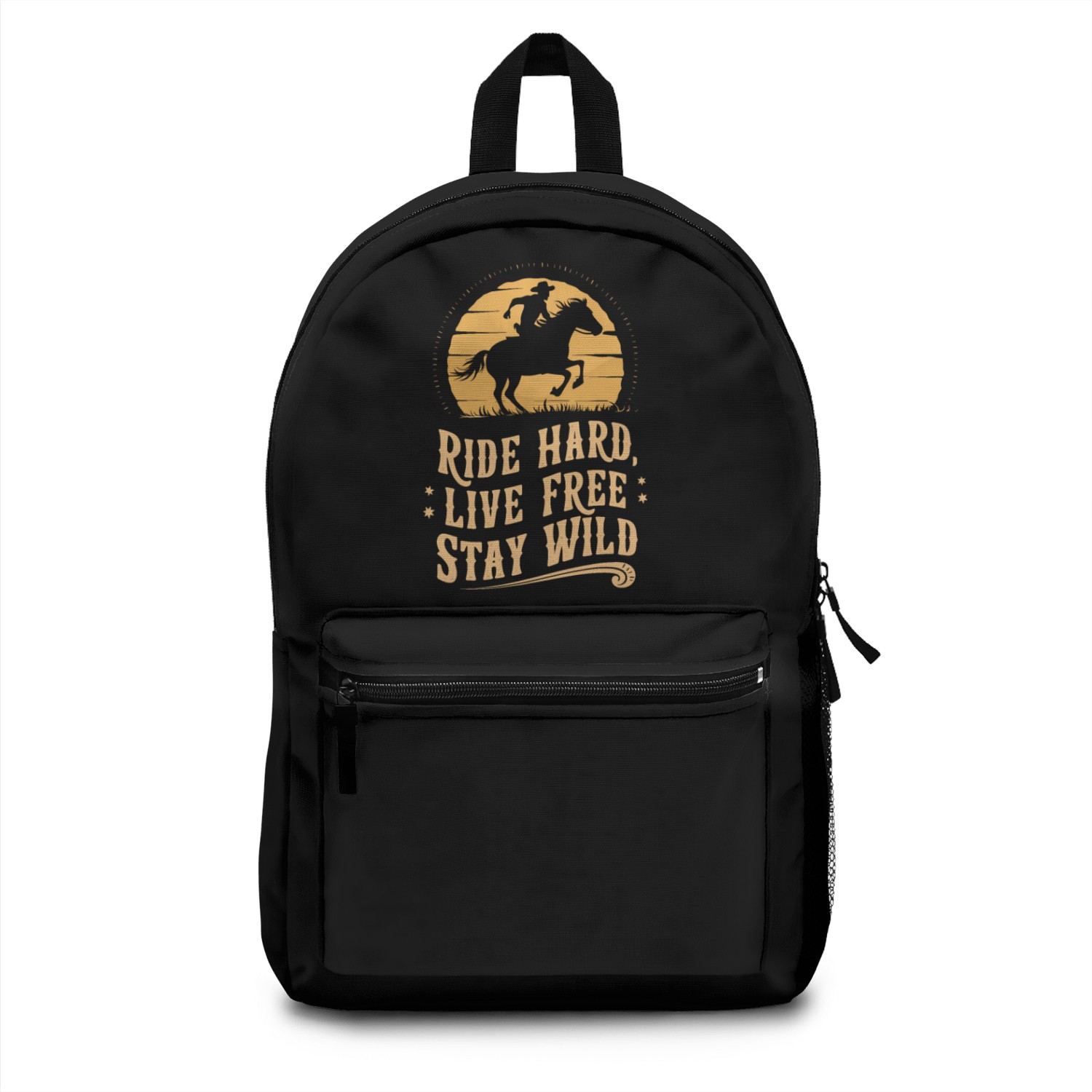 Cowboy Lifestyle Western Theme with Horses and Backpacks