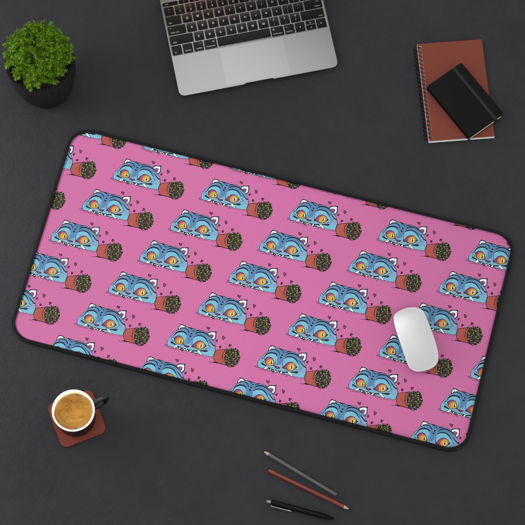 Derpy Desk Mat Kpop Demon Hunters Mouse Pad, Cute Tiger Gaming Mat, Fun Desk Decor Gift