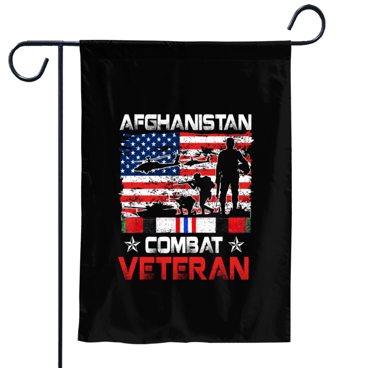 Afghanistan Combat Veteran US Veteran Military Garden Flags