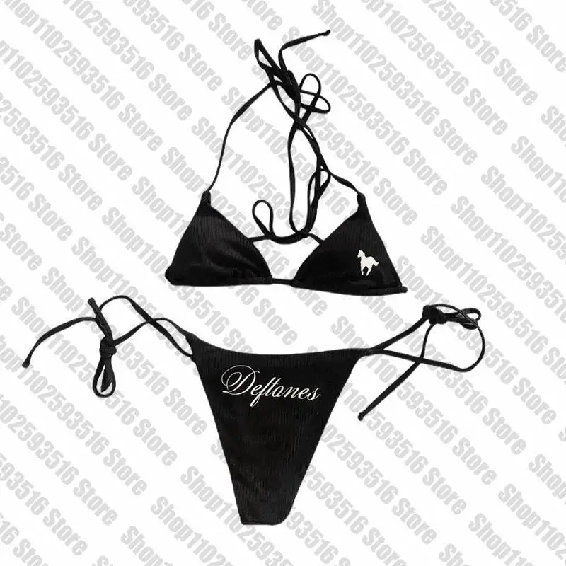 Cross Topsy2k Y2K Crop Top Gothic Bikini Women's Sling Bikini Swimsuit