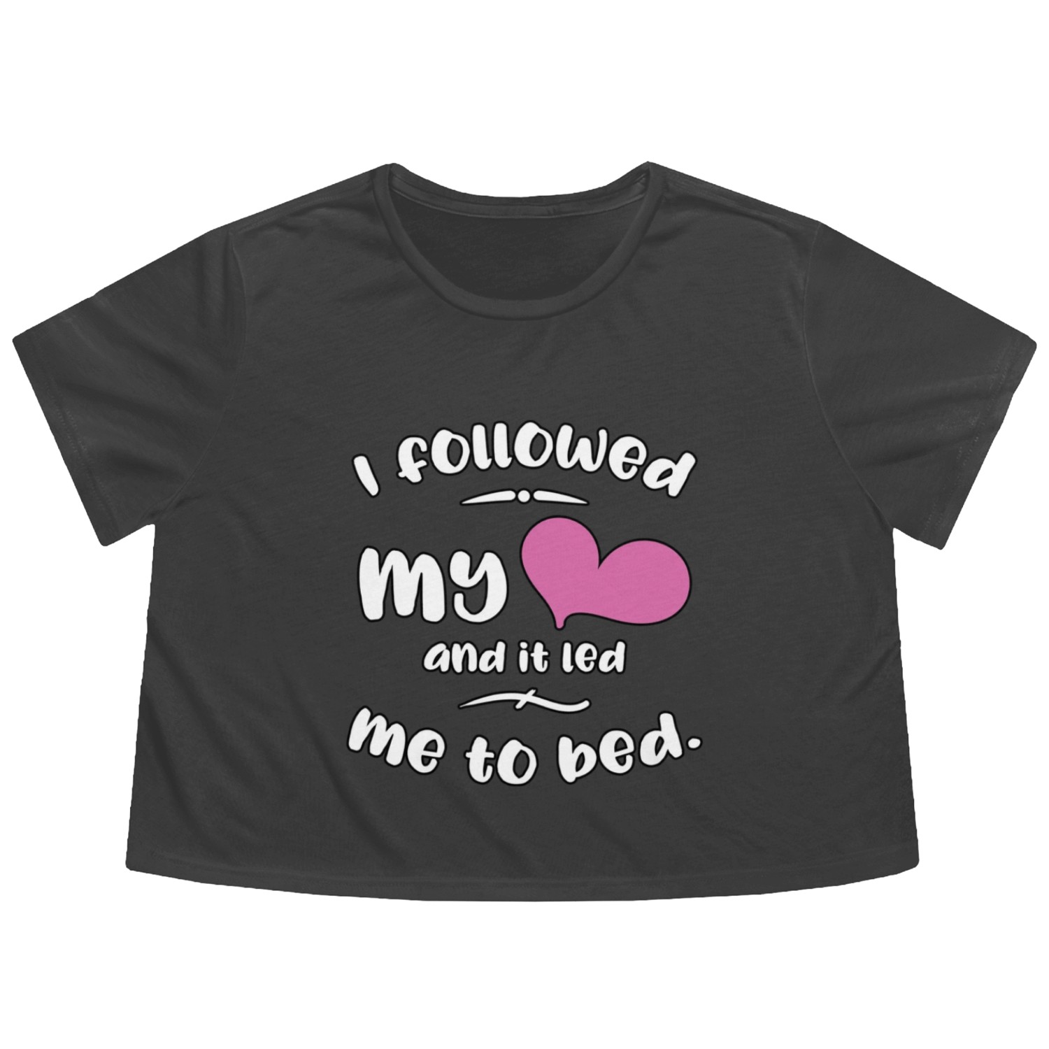 Sleep Lovers Napping Follow Your Heart Gift Pajama Flowy Cropped Tees
