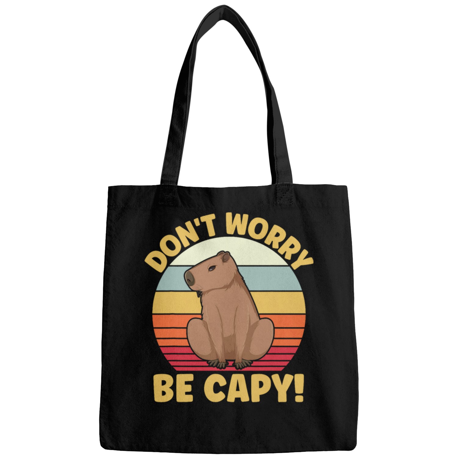 capybaras Pet Capaberra vintages Retro Don t Worry Be Capy Bags