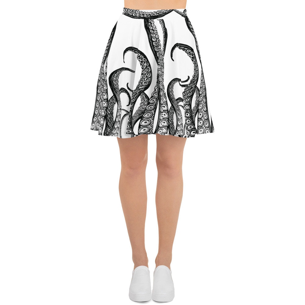 Kraken Skater Skirt for Women Nautical Inspired Outfit