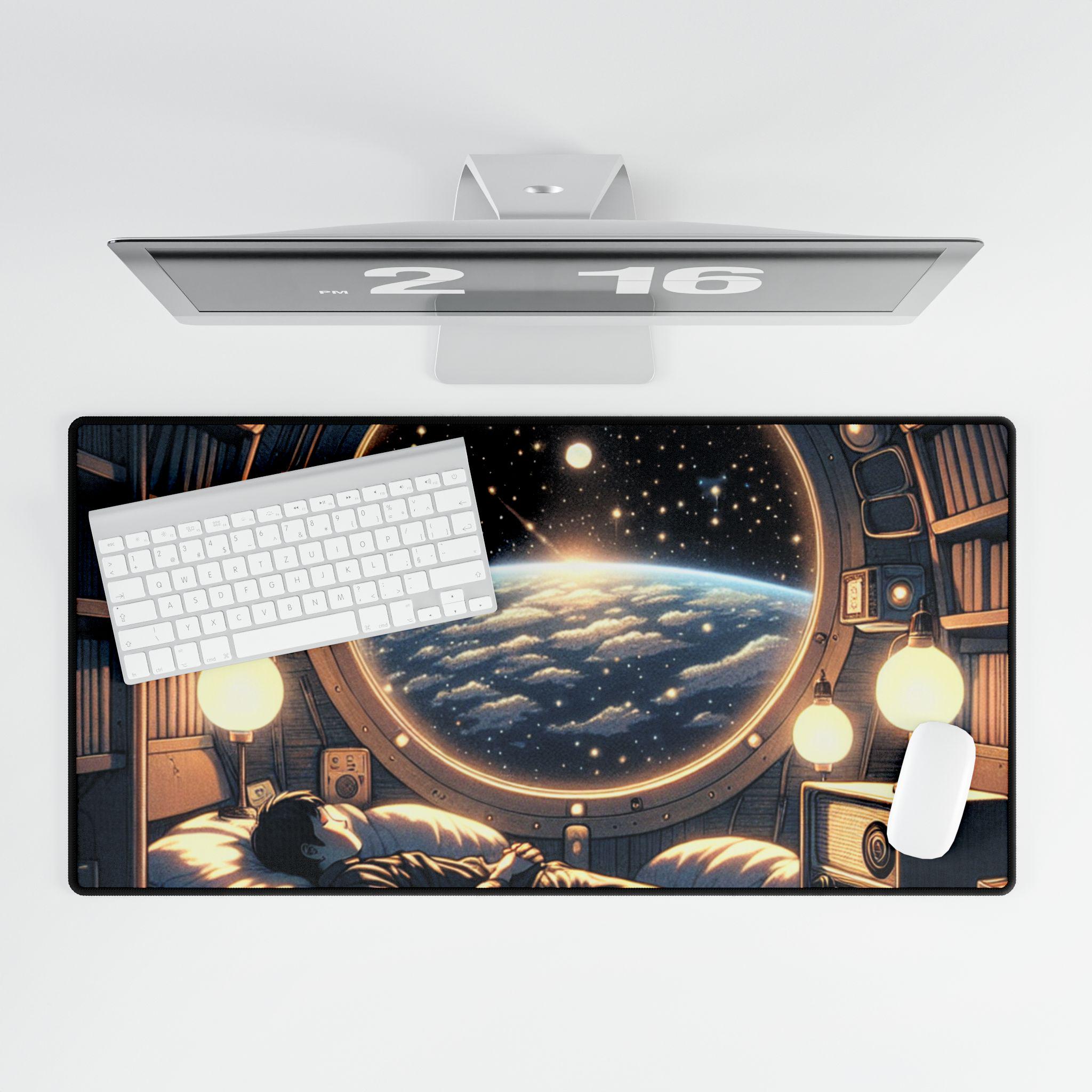 Lofi Mouse Pad Cosmic Dreams Desk Mat Space Theme Gaming & Office Accessory