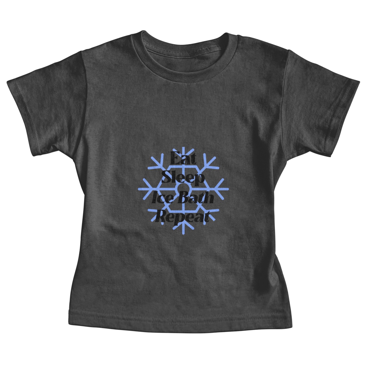 Eat Sleep Ice Bath Repeat Blue Wild Swimming Tees Baby Tees