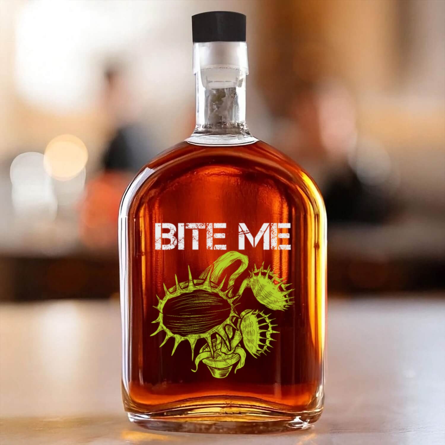 Carnivorous Plant Venus Fly Trap Lover Bite Me Whiskey Bottles
