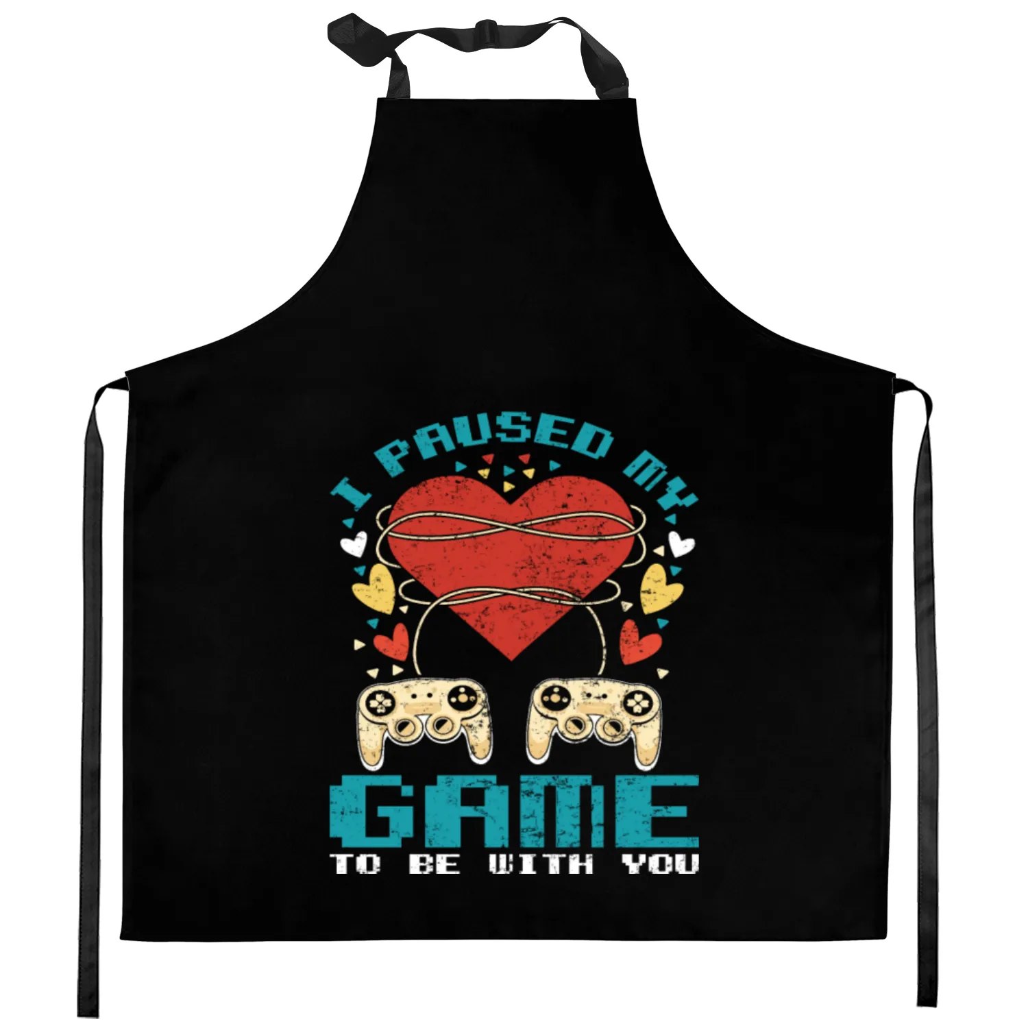Gamer Love Paused my Game to be With You Kitchen Aprons