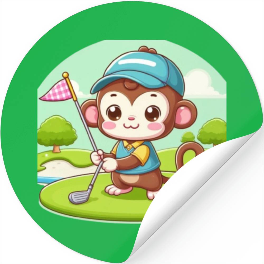 Golfing monkeys Stickers