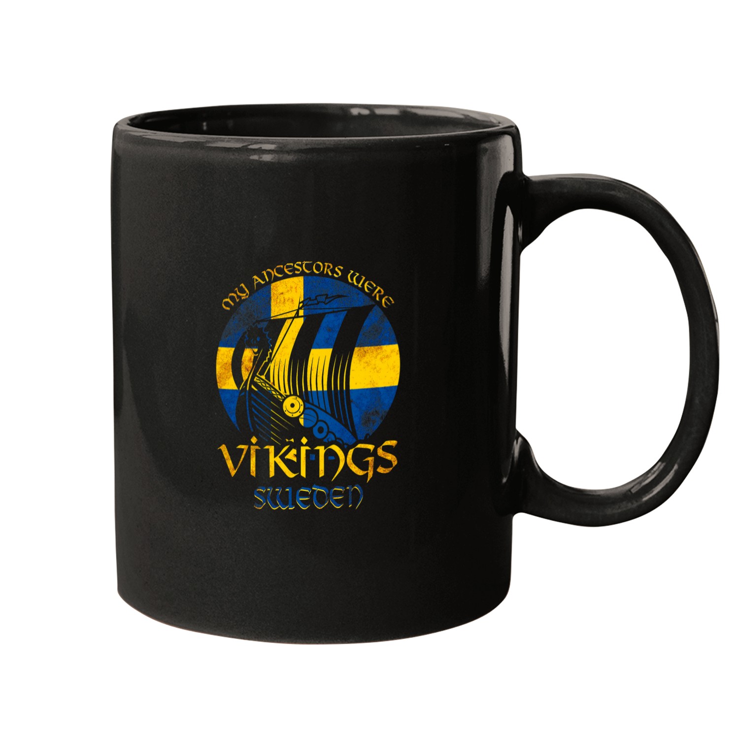 Sweden Swedish Viking Ship Flag Scandinavia Mugs