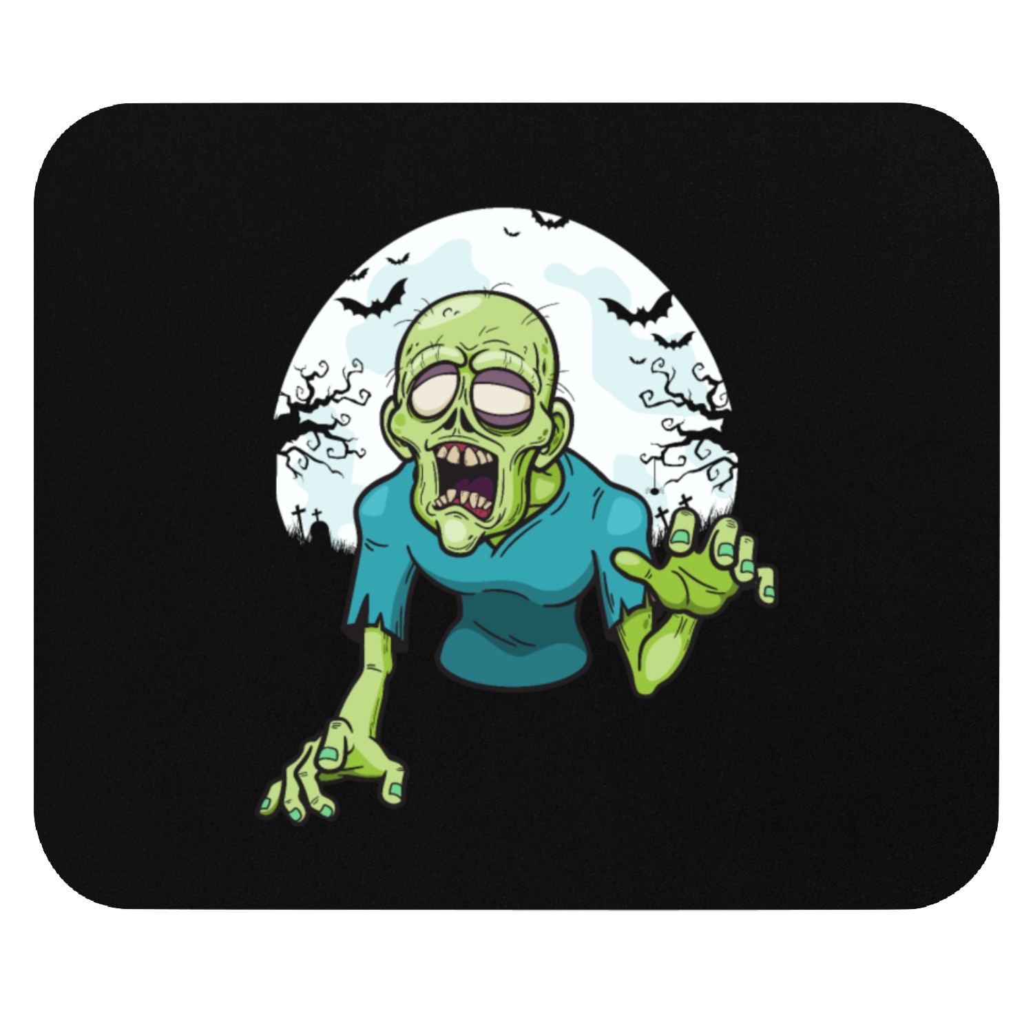 Creepy Scary Zombie Cute Adorable Halloween Zombie Mouse Pads