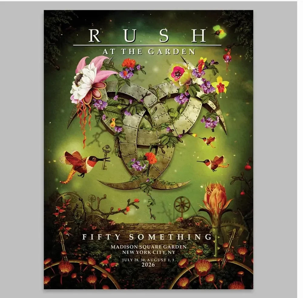 Rush 50 Something Tour Madison Square Garden July 2026 Poster