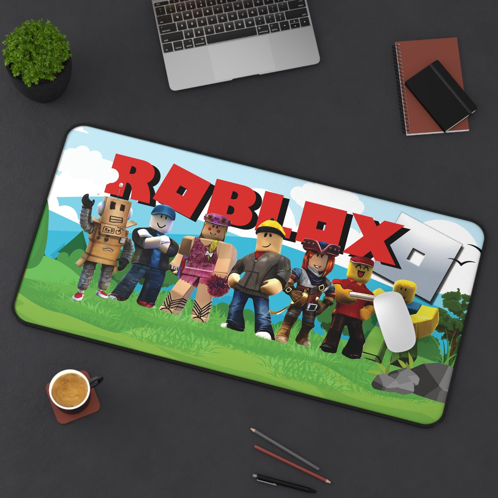 Roblox Mouse Pad Gaming Desk Mat, Non-Slip, Stitched Edges, Gift for Roblox Fans