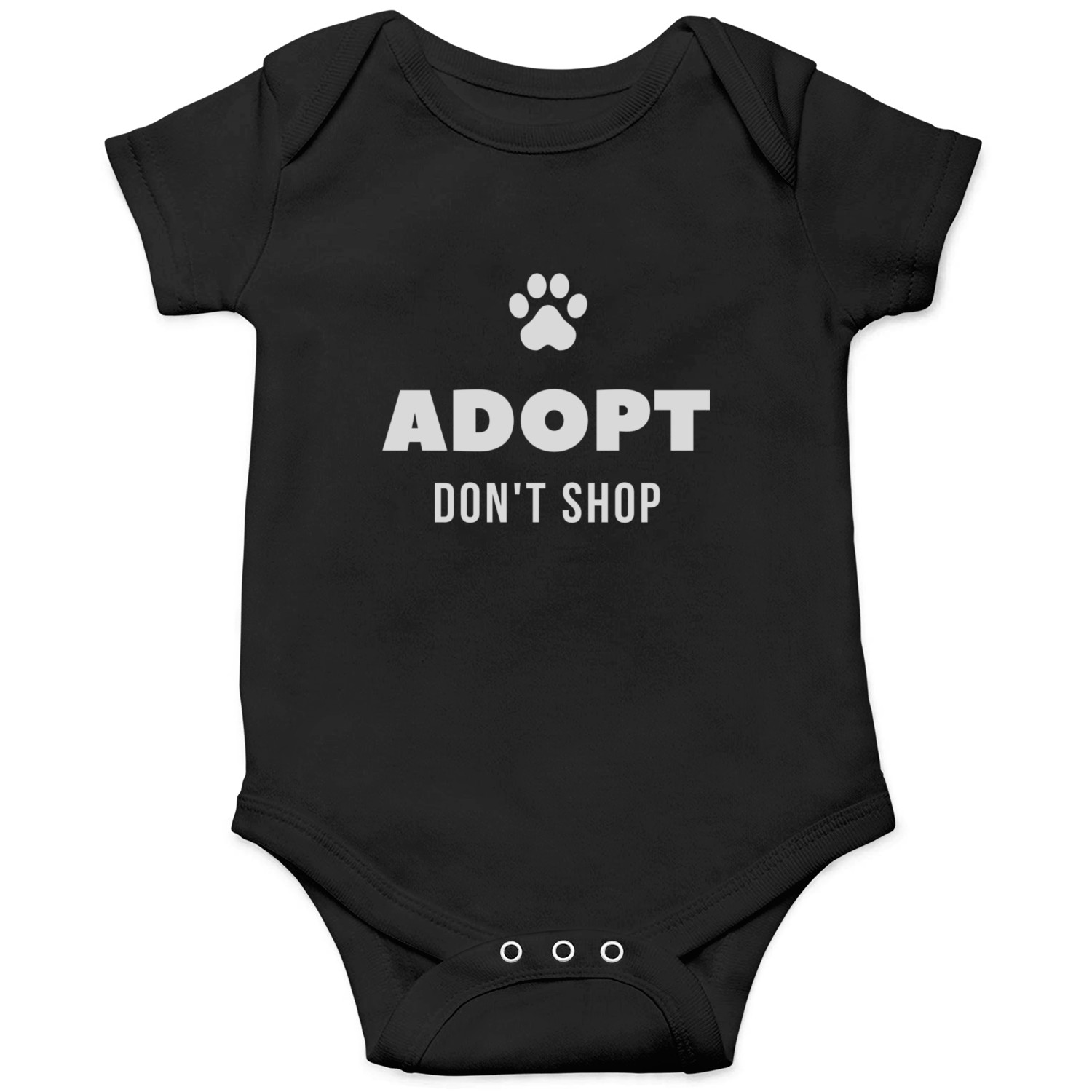 ADOPT DON'T SHOP with Paw Print Design Onesies