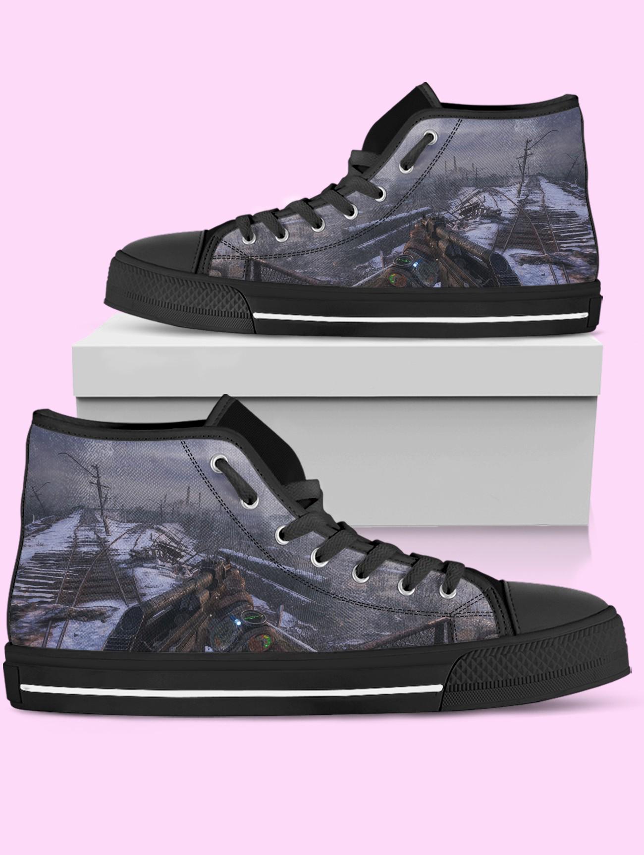 Metro Exodus High-Top Sneakers, Video Game Shoes