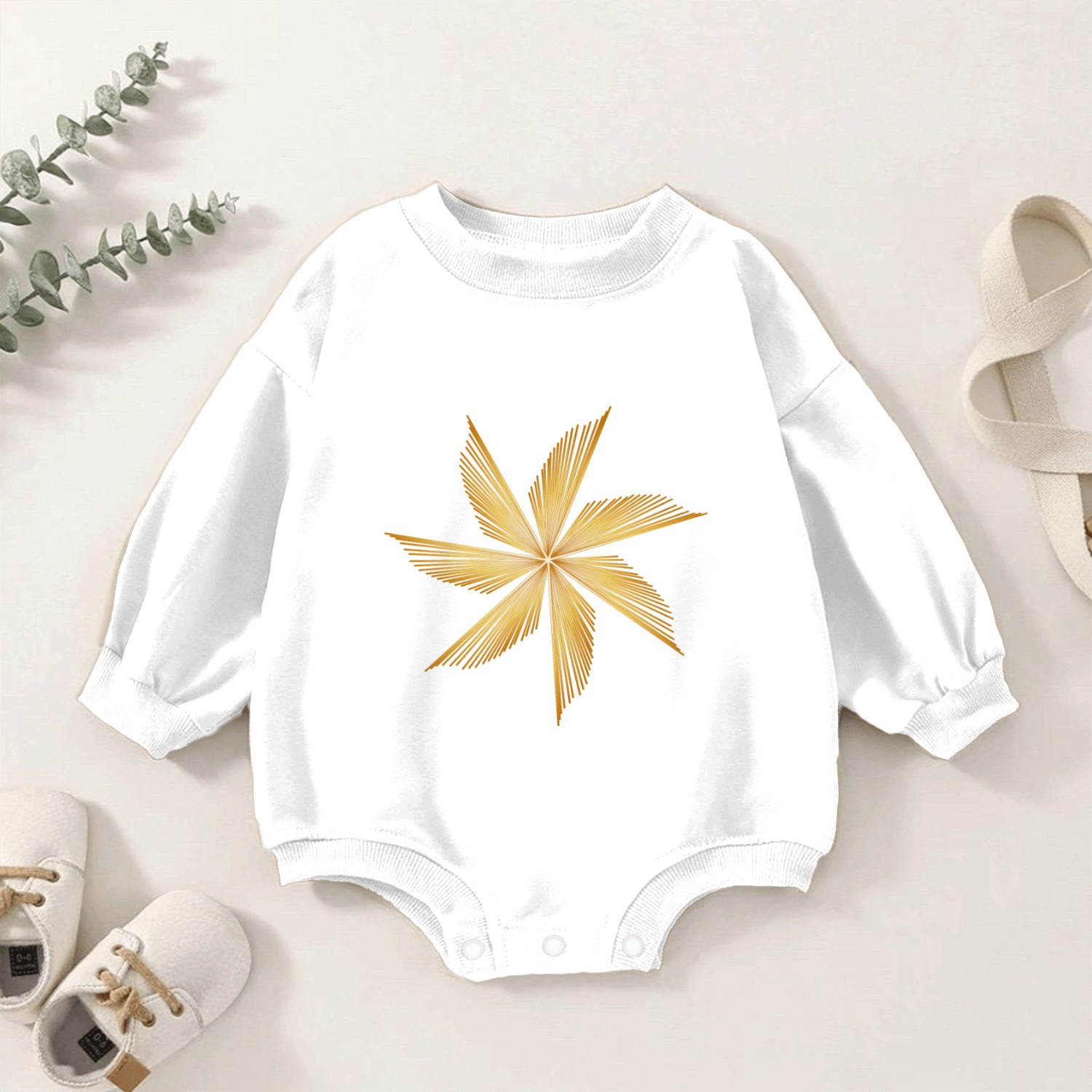 beautiful shining star for Christmas Baby Romper Sweatshirts