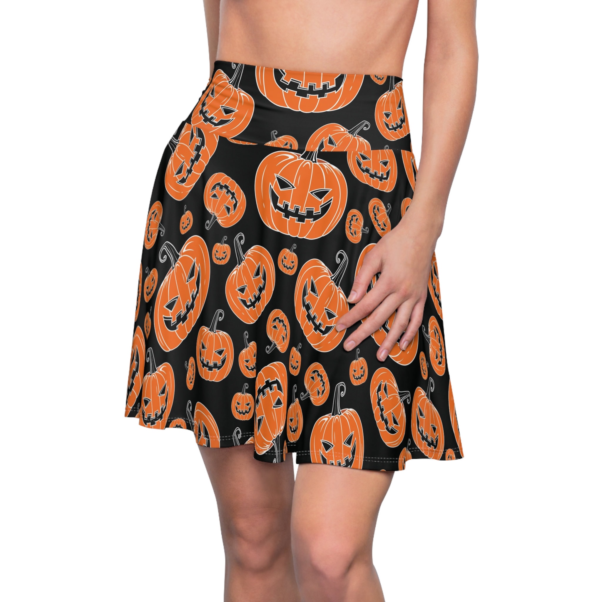 Halloween Pumpkin Women's Short Skirt