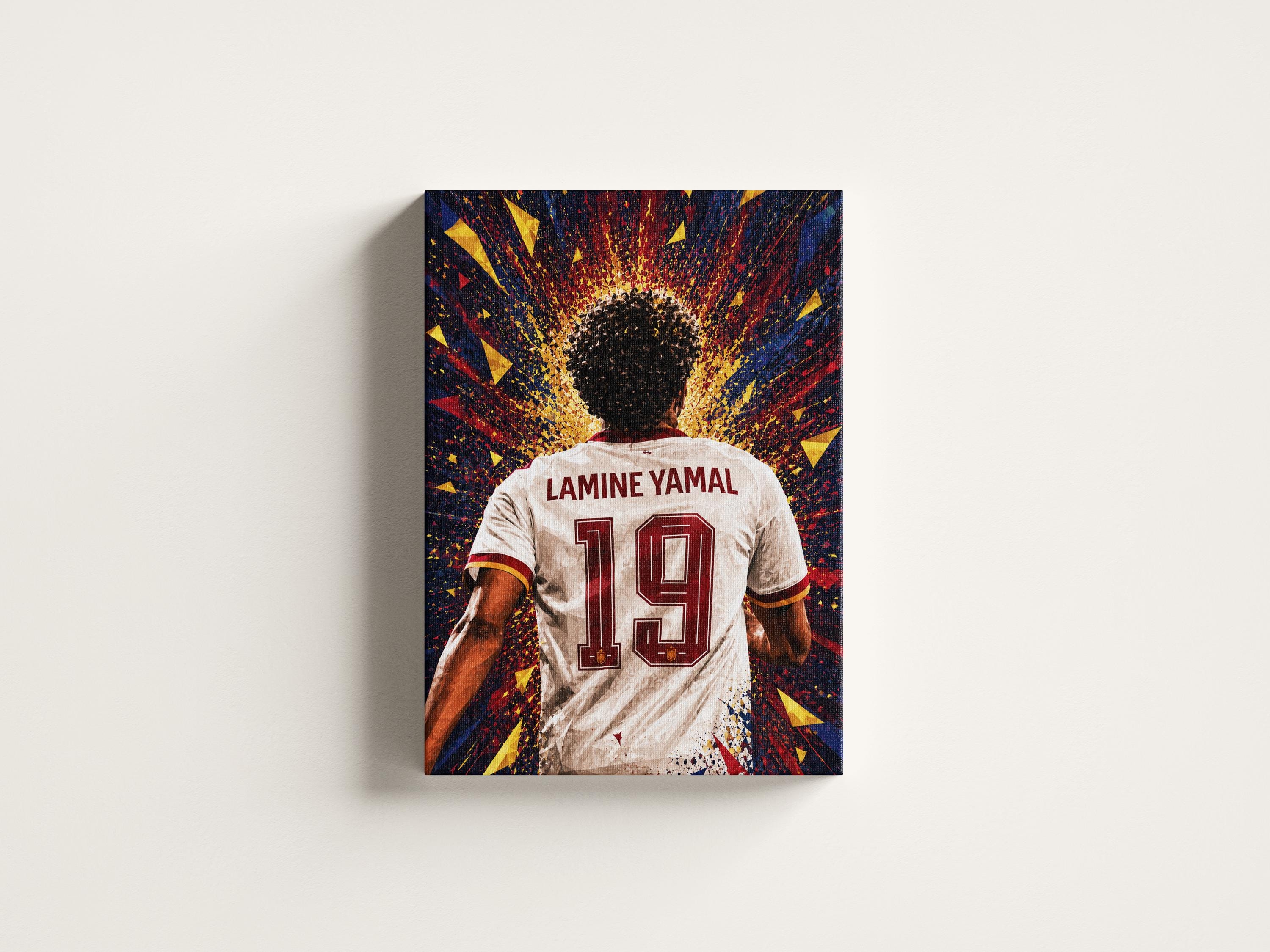 Lamine Yamal Canvas Poster, Spain National Football Team, 2026 World Cup Themed Wall Art
