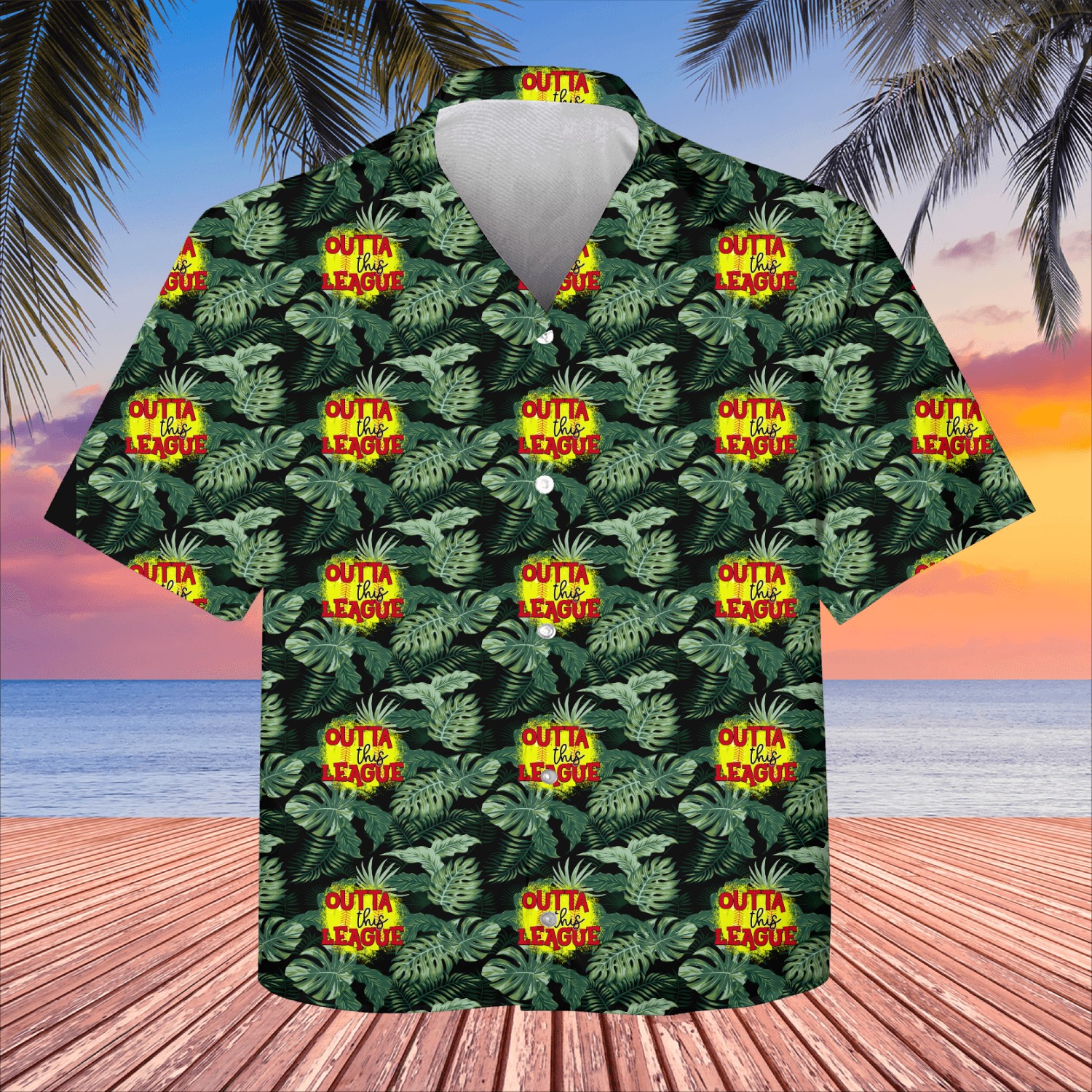 Outta This Leagues Of Ball Sports Lover Kids Hawaiians
