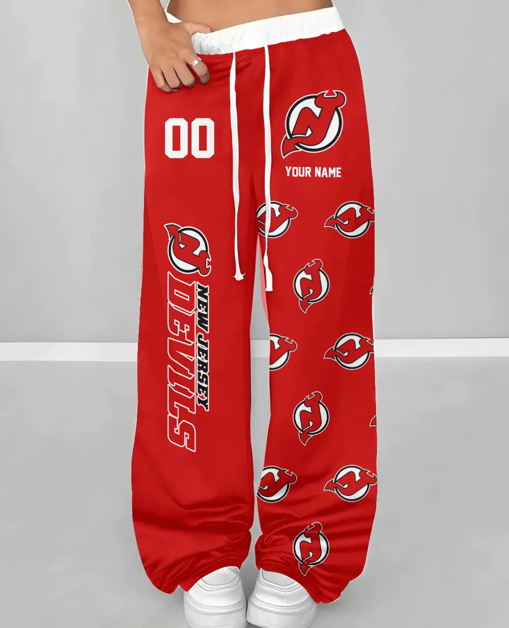 New Jersey Devils NHL Personalized Wide Leg Lounge Pants