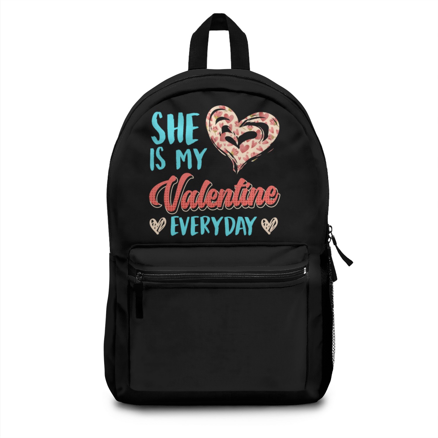 She is my valentine Love Couple Valentine's Day Backpacks