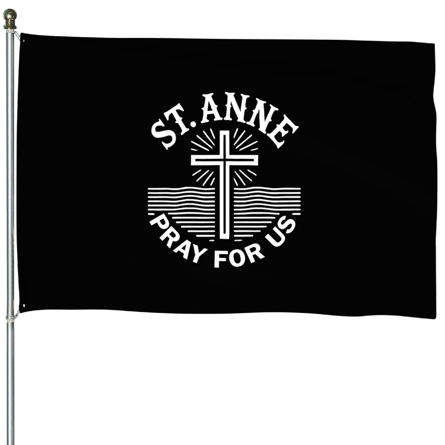 St. Anne Pray for Us Catholic Saint House Flags