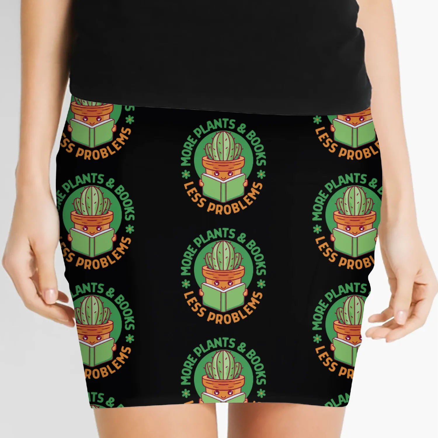 More Plants and Books Less Problems Women's Mini Skirts