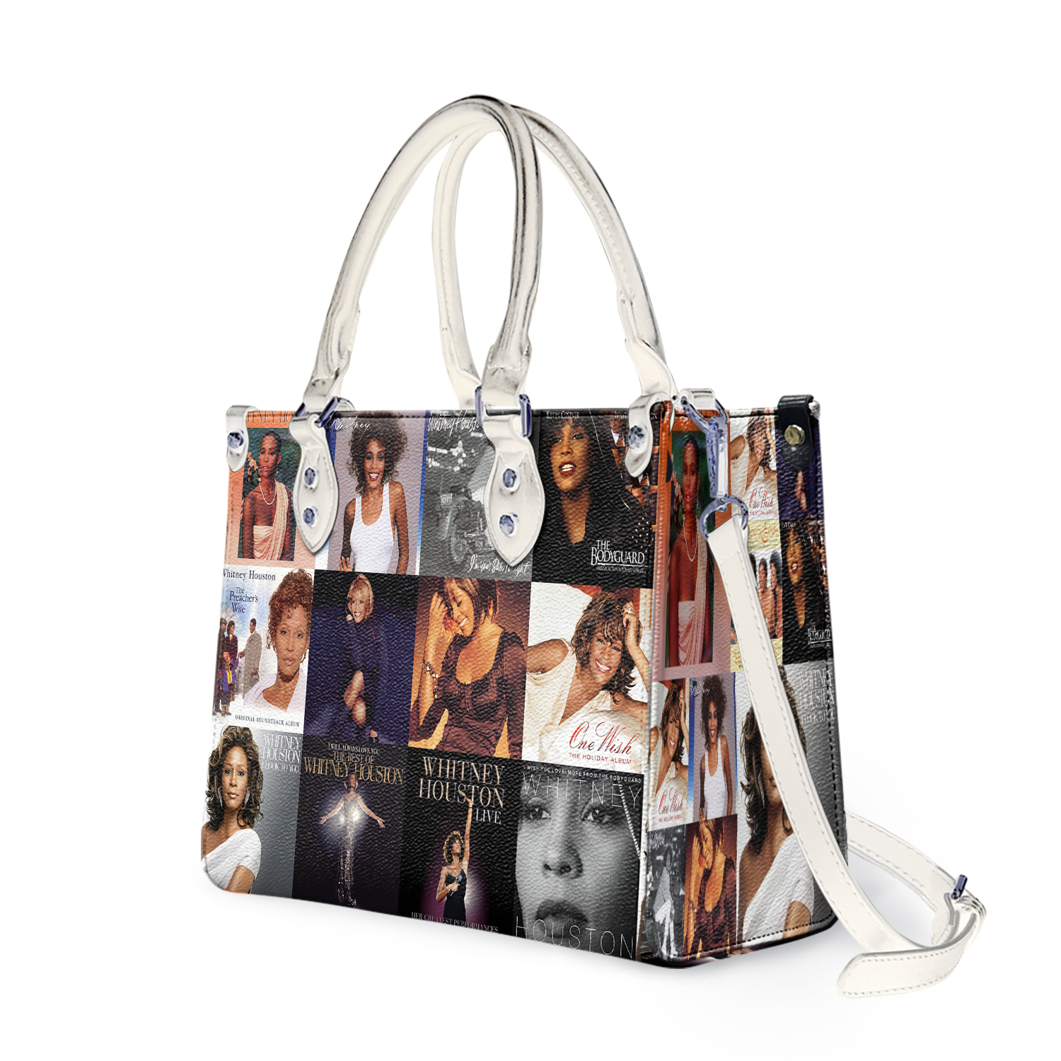 Whitney Houston Leather Bag, Whitney Houston Shoulder Bag, Crossbody Bag, Whitney Houston Handbag, Top Handle Bag