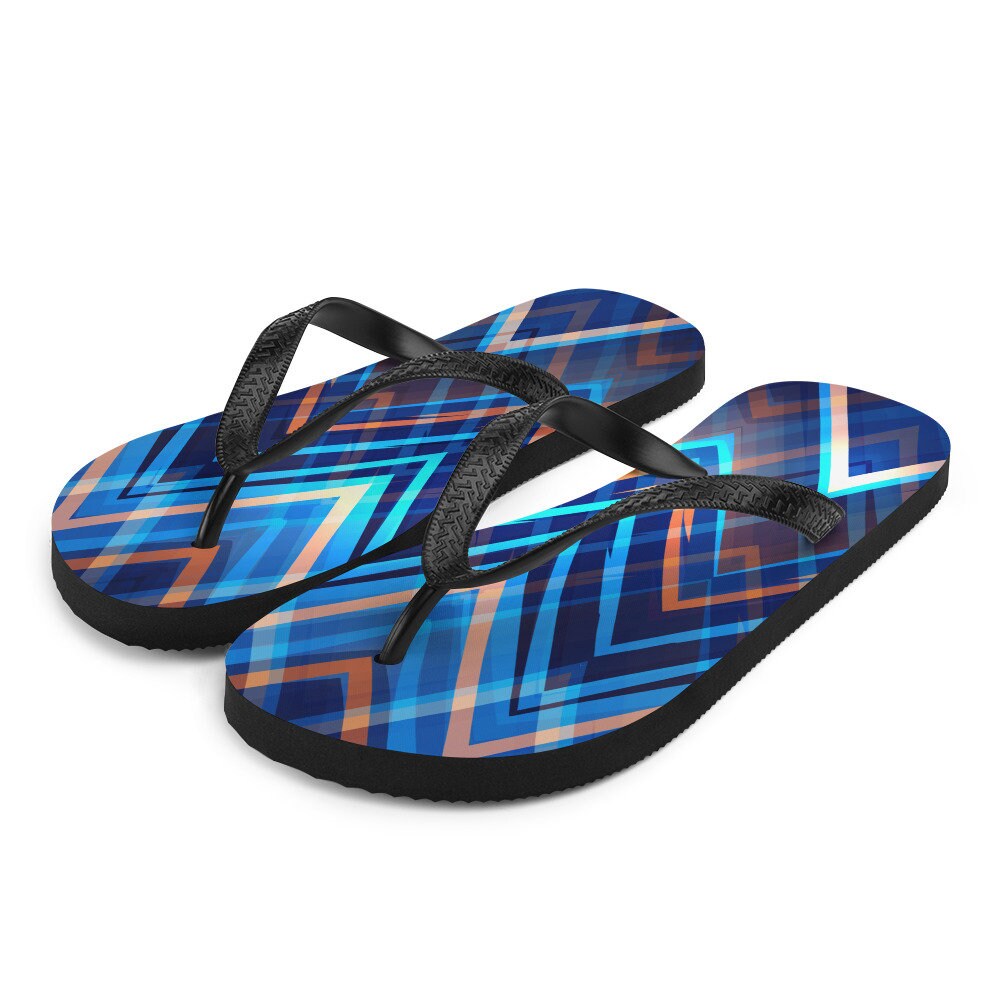 Flip-Flops "Stylish Multicolor Flip-Flops - Toe Post Design, Perfect for Beach and Pool Parties!"