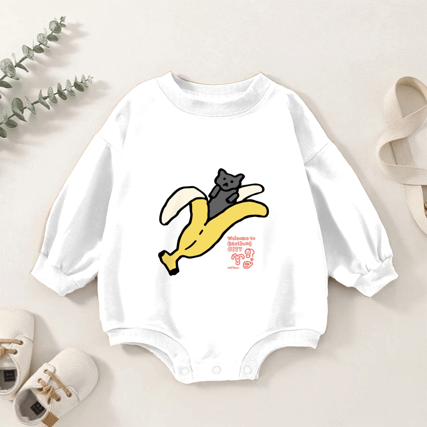 Bananyang - 003. Black Baby Romper Sweatshirts