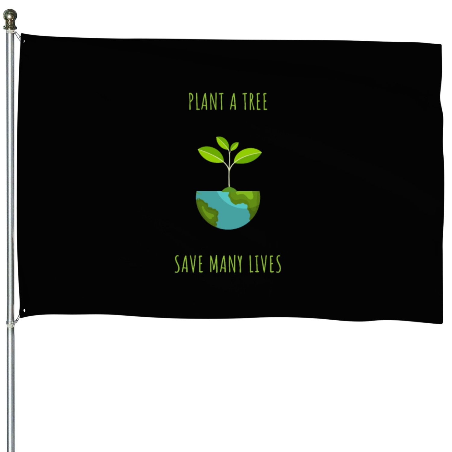 plant a tree save many lives House Flags
