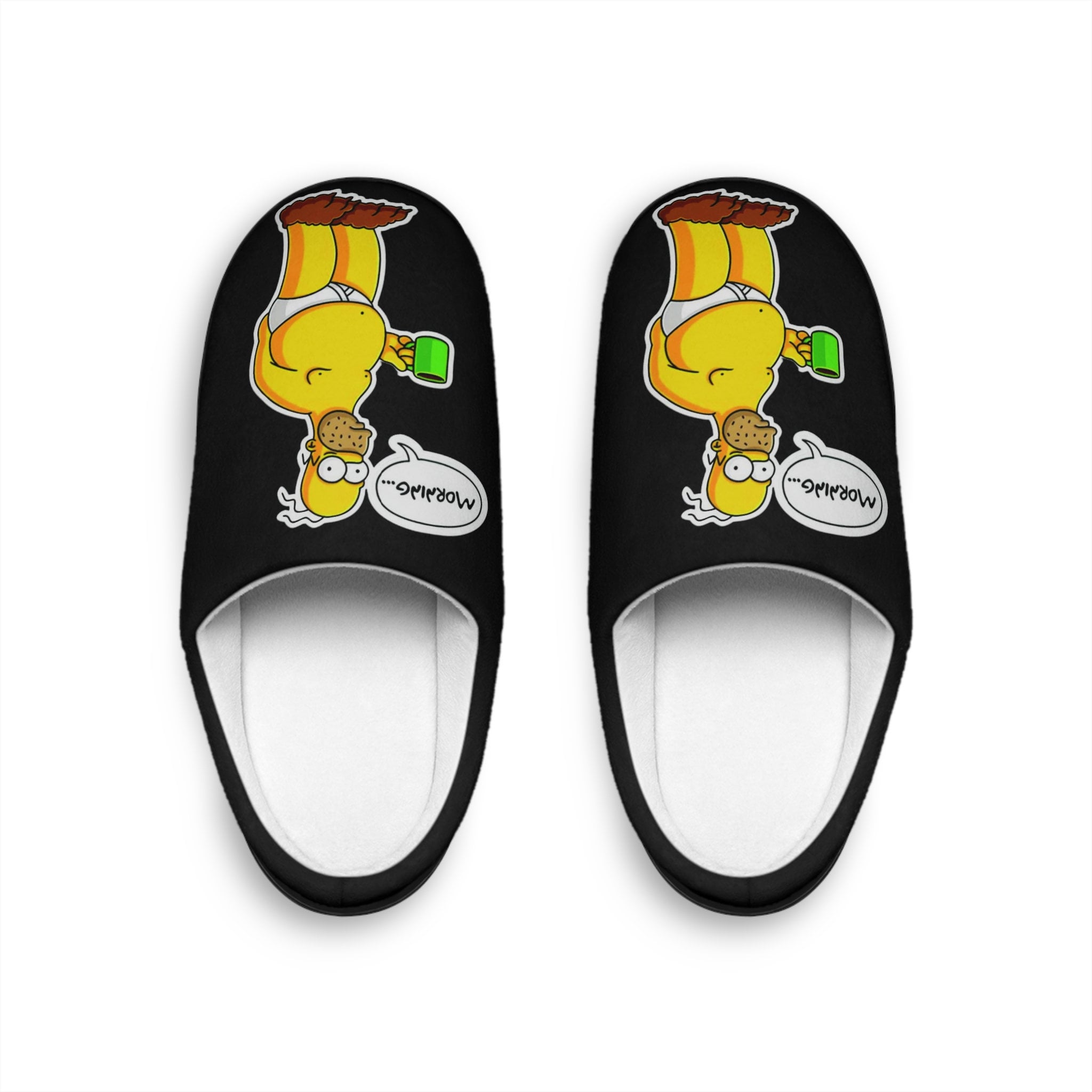 The Simpson Men's Indoor Slippers Homer Slippers Simpson Family Cartoon Slippers The Simpson Fans Gift The Simpson Cartoon Print