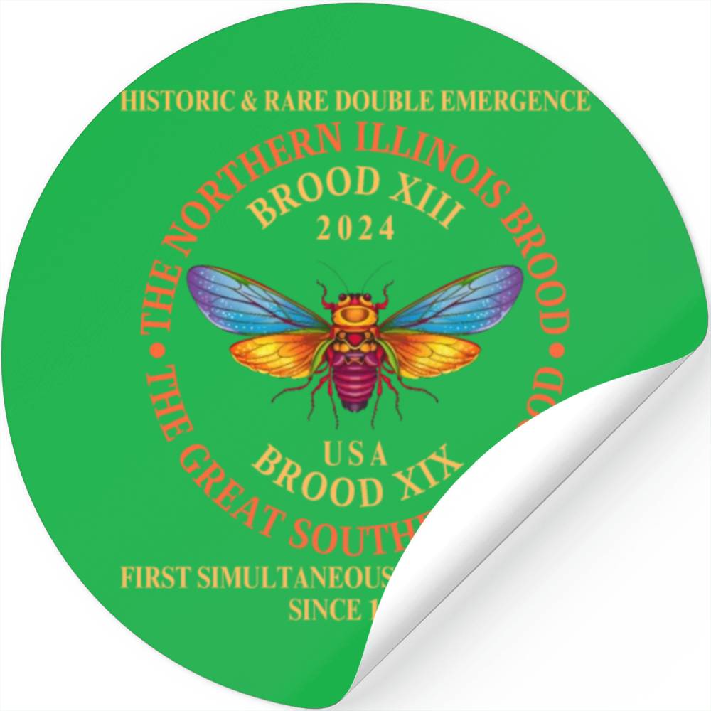 Cicada 2024 Event Brood XIX & XIII Emergence Stickers