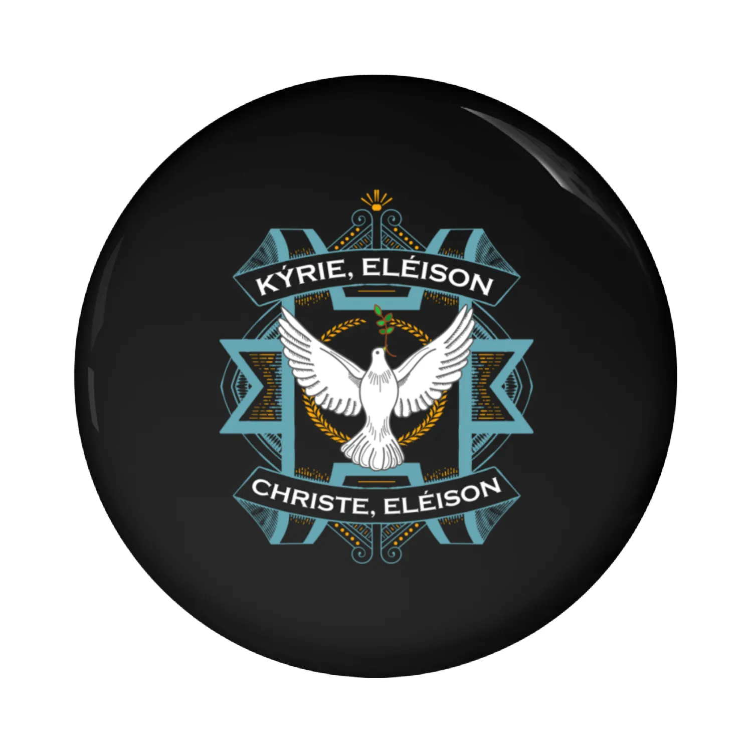 Kyrie Eleison Christe Traditional Latin Mass Lord Pin Buttons