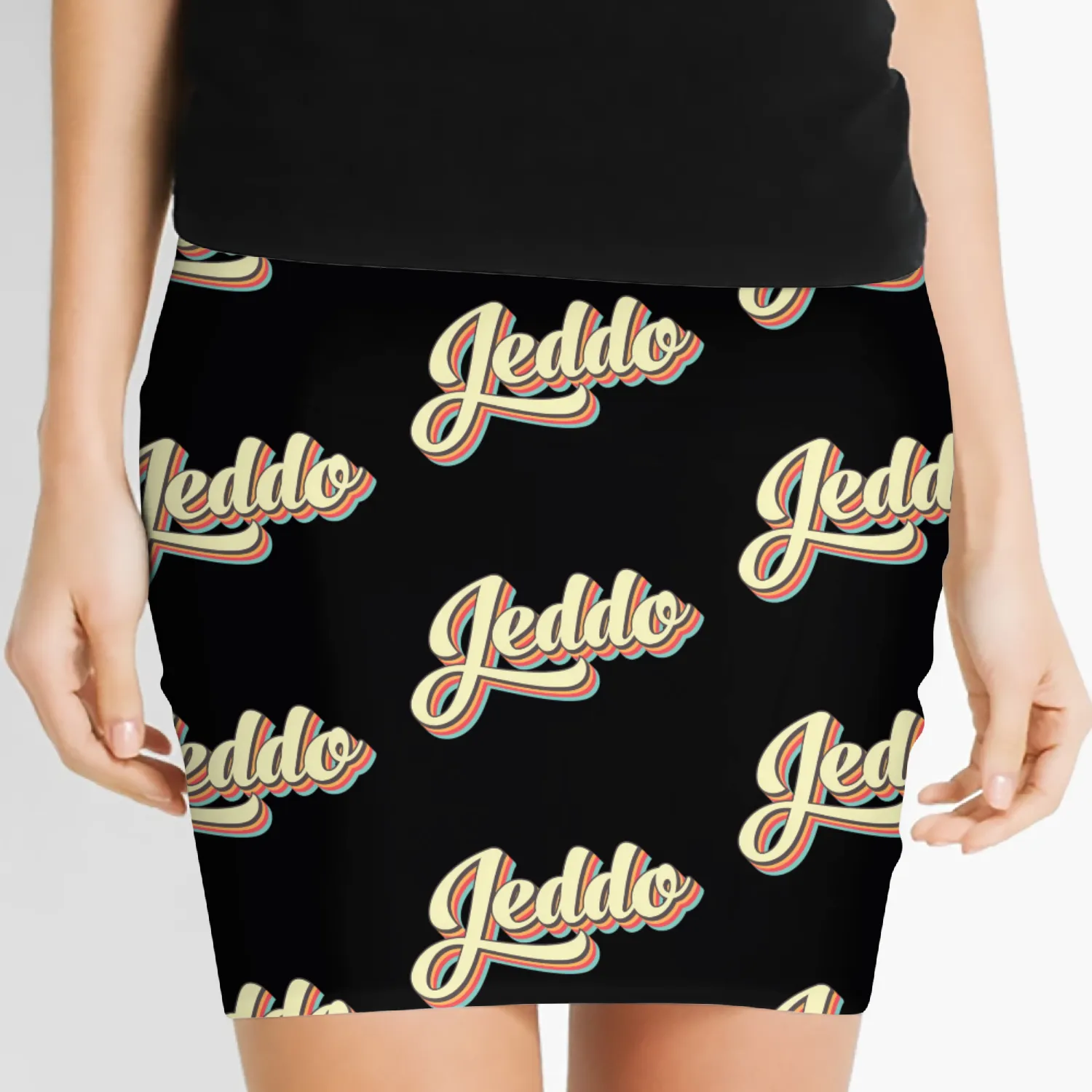 Jeddo Baseball Font Women's Mini Skirts