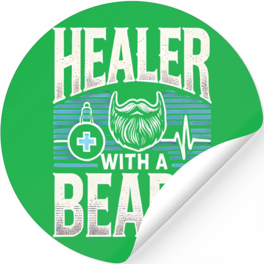 Healer With A Beard Stickers