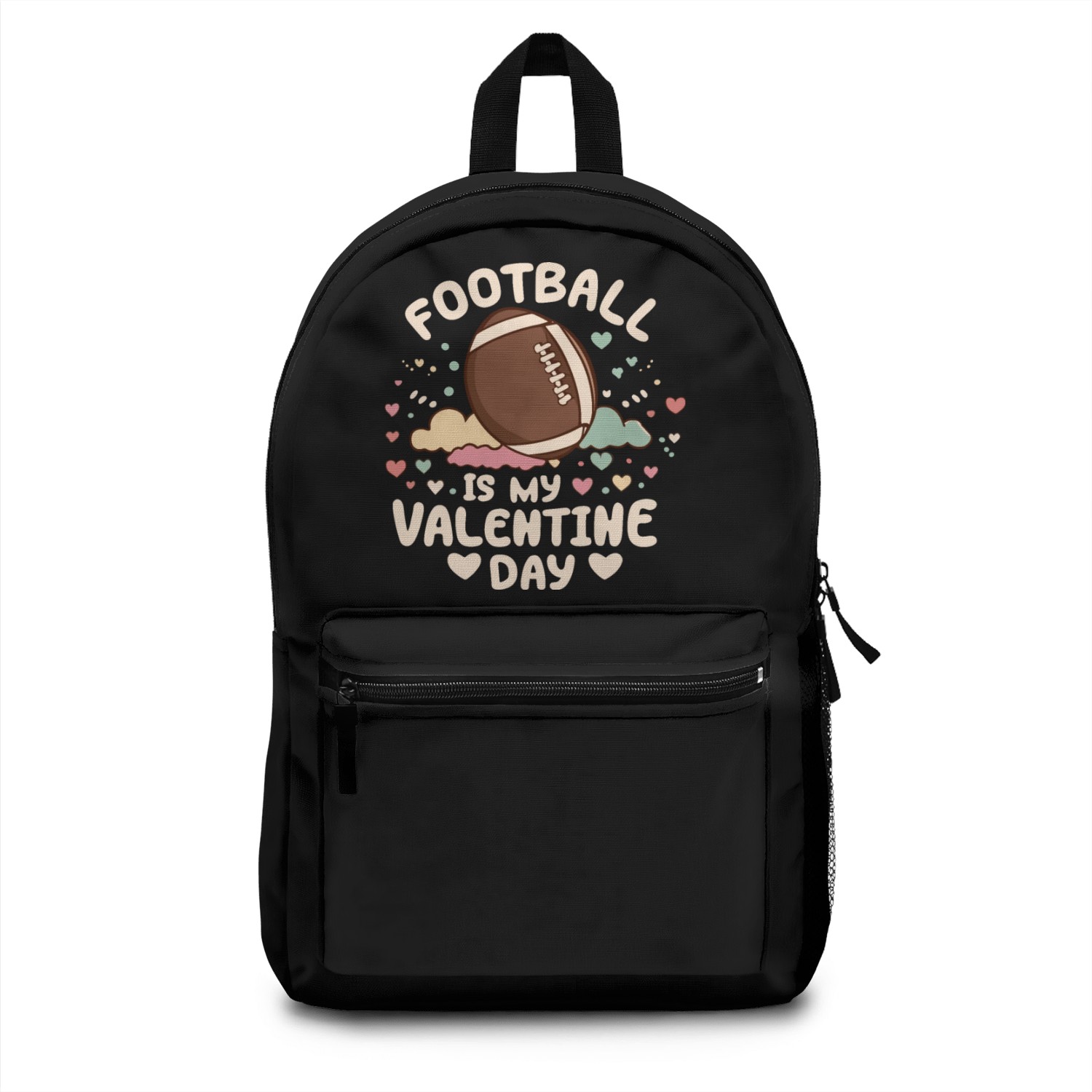 Football Is My Valentine Day Backpacks