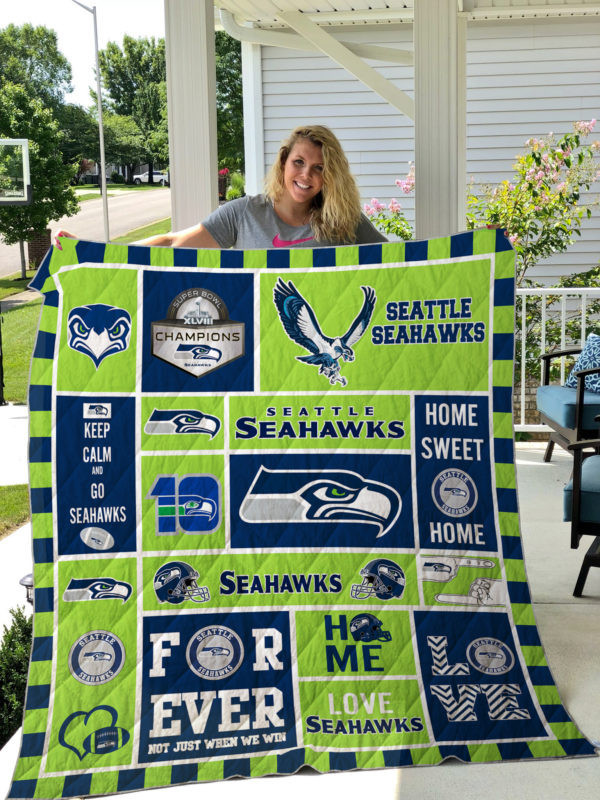 Seattle Seahawks Quilt, Bedding Decor