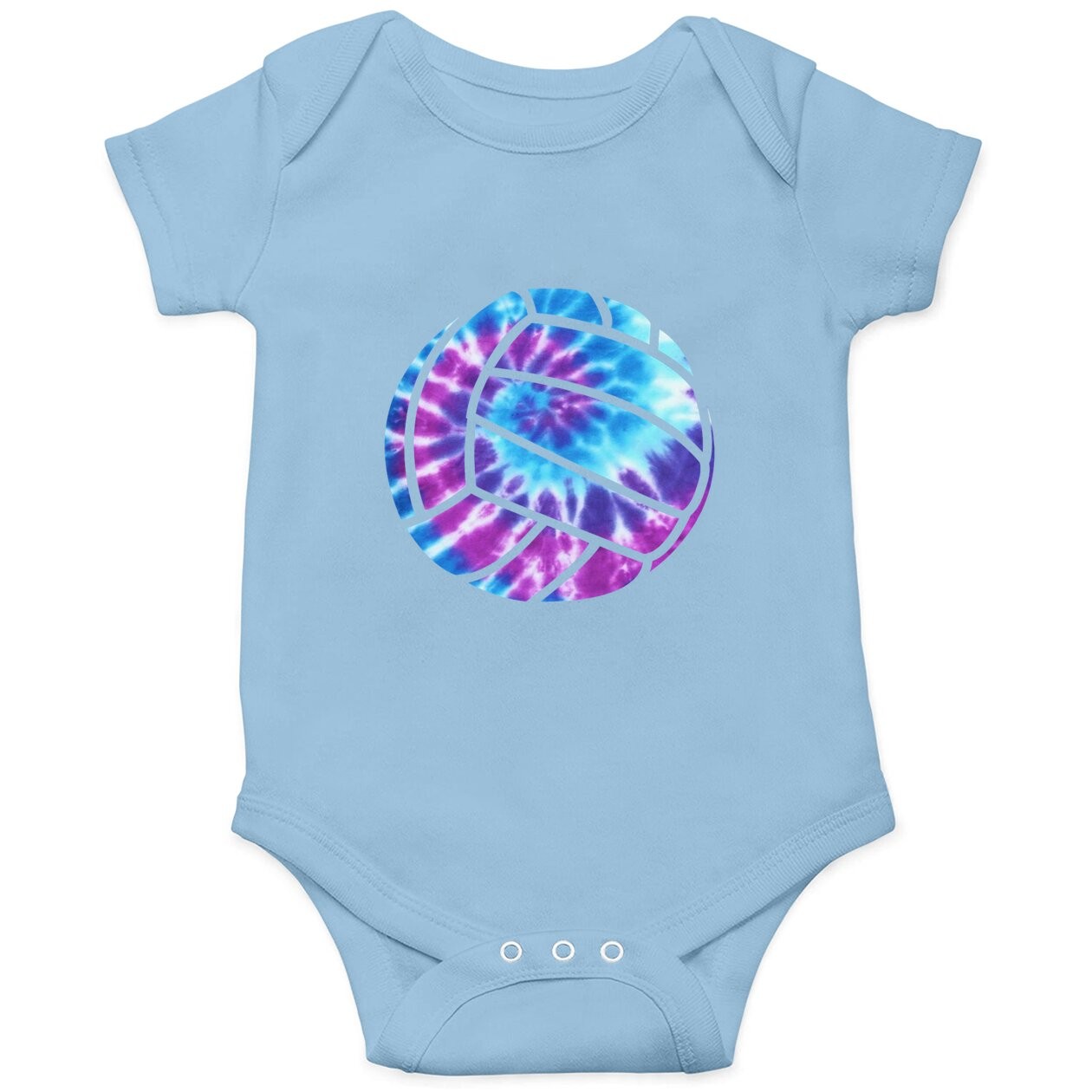 Volleyball Tie Dye Blue Purple Teenage Baby Bodysuit